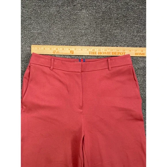 Boden Belgravia Ponte Trousers Red Womens 10R Wide Leg High Rise Casual Boho - Picture 2 of 8